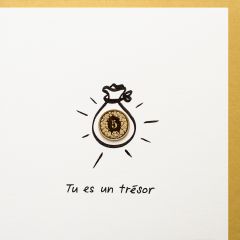 5er-Karte Tu es un Trésor