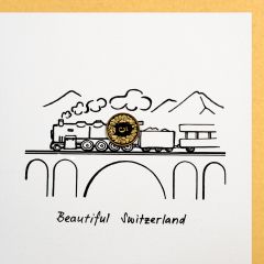 5er-Karte Lokomotive Beautiful Switzerland