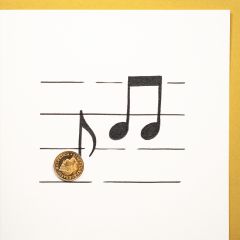 5er-Karte Musiknoten