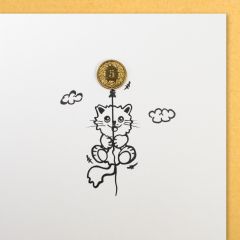 5er-Karte Ballon-Katze