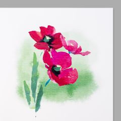 Art Card Mohnblume dunkel