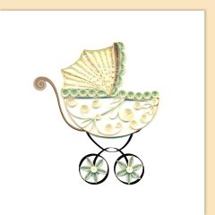Quilling-Karte Stubenwagen 