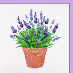 Quilling-Karte Lavendel