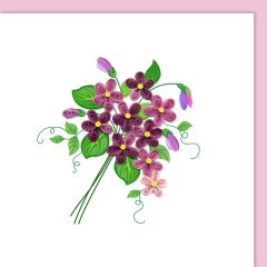 Quilling-Karte Veilchen