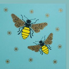 fromJUDE-Karte Hummel blau