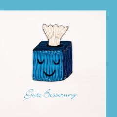 Carte Quilling Boîte de mouchoirs –  Gute Besserung 