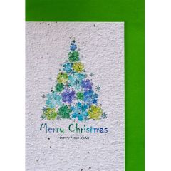Growing Paper-Karte Weihnachtsbaum Schneeflocken Merry Christmas 