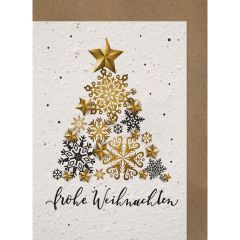 Growing Paper-Karte Sternenbaum Frohe Weihnachten