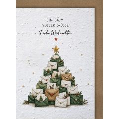 Carte graines Growing Paper  sapin de Noël en lettres