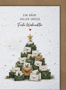Growing Paper-Karte Weihnachtsbaum aus Briefen