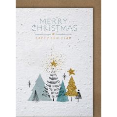 Growing Paper-Karte Weihnachtswald MC