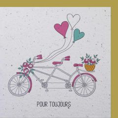 Carte graine Growing Paper carré Tandem Pour toujours