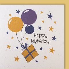 Carte graine Growing Paper carré Cadeau volant Happy Birthday