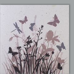 Carte graine Growing Paper carré Herbes et papillons