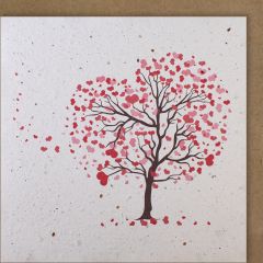Carte graine Growing Paper carré Arbre à cœur