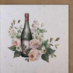 Carte graine Growing Paper carré Bouquet de fête vin