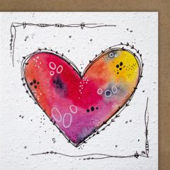 Carte graine Growing Paper carré Coeur coloré