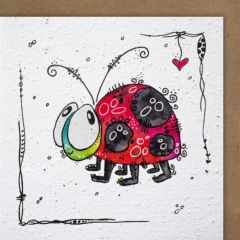Carte graine Growing Paper carré Coccinelle
