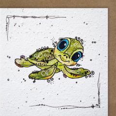 Carte graine Growing Paper carré Tortue