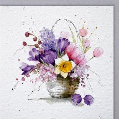 Carte graine Growing Paper carré Panier printanier