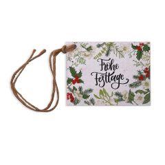 Growing Paper Geschenkanh&auml;nger Tannen&auml;ste Frohe Festtage