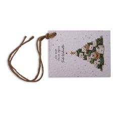 Growing Paper Geschenkanhänger Baum aus Briefen