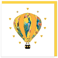 fromJUDE-Karte von Hand veredelt Heartfelt - Ballon- auf und davon