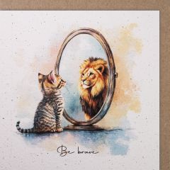 Handmade Paper Karte Be brave