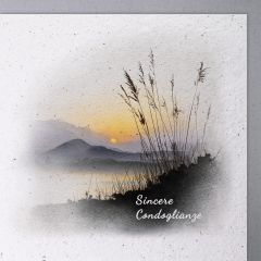 Handmade Paper Karte Schilf Sincere Condoglianze