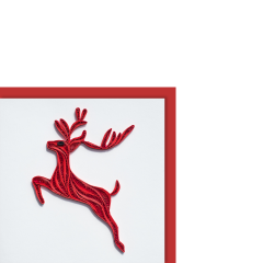 Quilling-Karte klein Rentier