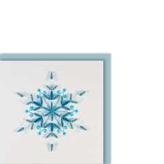 Quilling-Karte klein Schneestern