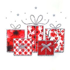 **Handpainted Jaab-Karte Scarlet Birthday Presents