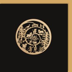 Carte découpée en bois - spirale