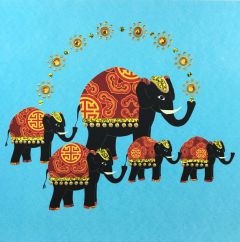 **Handpainted Jaab-Karte Elephant Parade ass. in versch. Farben