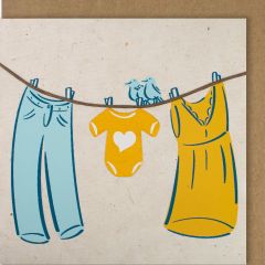 Organic Paper Card Corde à linge bébé
