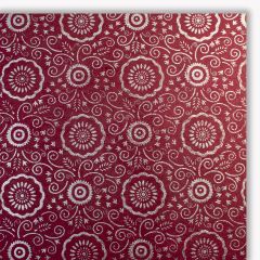 Cartes papier organique fleurs de mandalas rouge