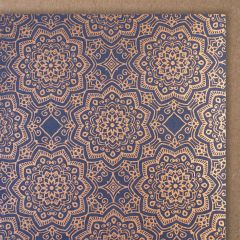Cartes papier organique Orient bleu