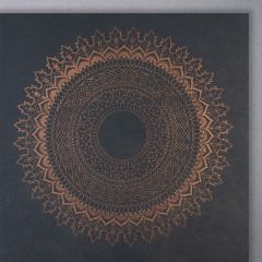 Cartes papier organique Mandala grand gris