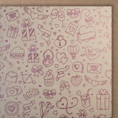 Cartes papier organique amour blanche