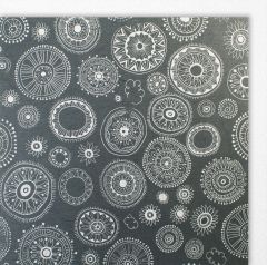 Organic Paper Card quirlige Mandala anthrazit