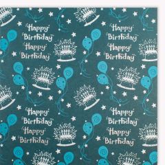 Organic Paper Card Geburtstag Ballone grün Happy Birthday