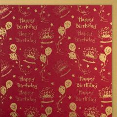 Organic Paper Card Geburtstag Ballone rot Happy Birthday
