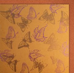 Organic Paper Card Schmetterlinge orange