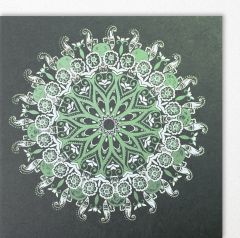 Organic Paper Card Mandala 2 anthrazit