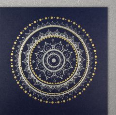Organic Paper Card Mandala 3 blau