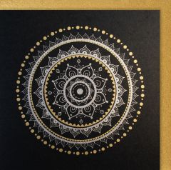 Organic Paper Card Mandala 3 schwarz