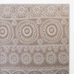 Organic Paper Card Mandala Muster 2 hellbraun