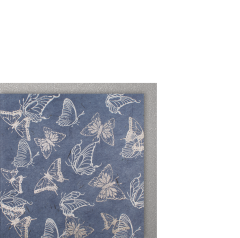 Organic Paper Card klein Schmetterlinge blau