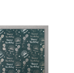 Organic Paper Card klein Geburtstag & Ballone gr&uuml;n Happy Birthday