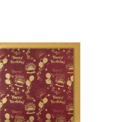 Organic Paper Card klein Geburtstag &  Ballone rot Happy Birthday